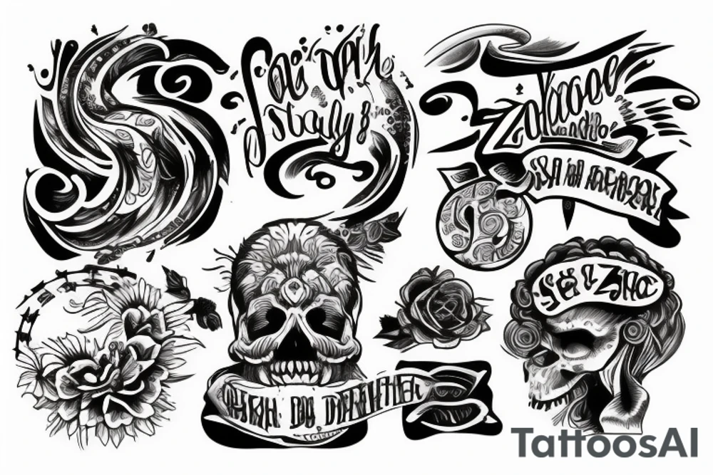 inscription zxc tattoo idea