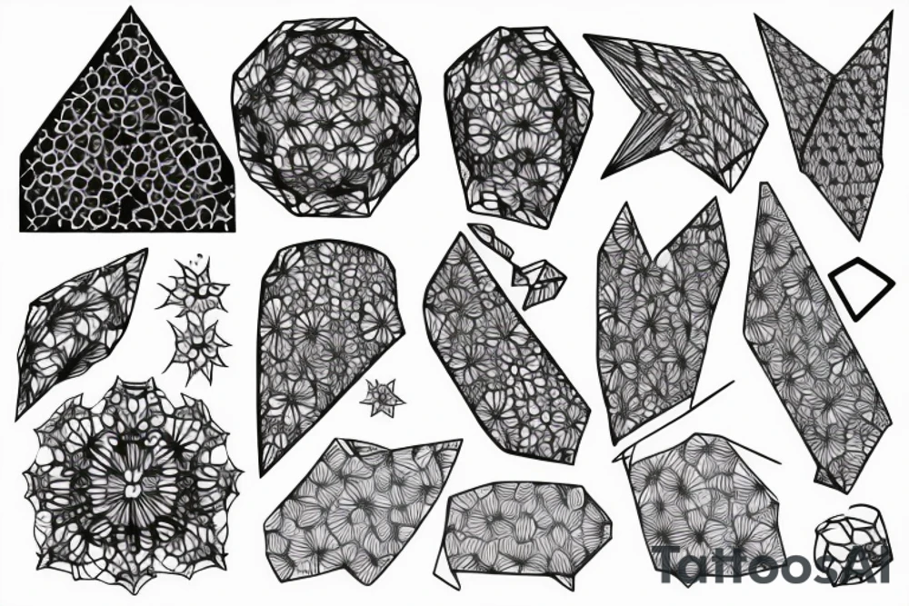 origami object tattoo idea