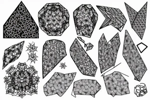 origami object tattoo idea