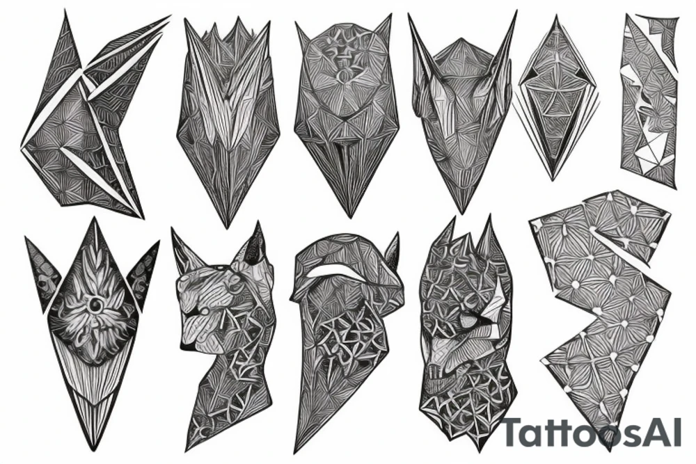 origami object tattoo idea