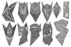 origami object tattoo idea