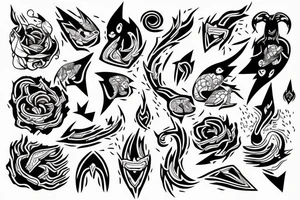 thunder and lightning tattoo idea