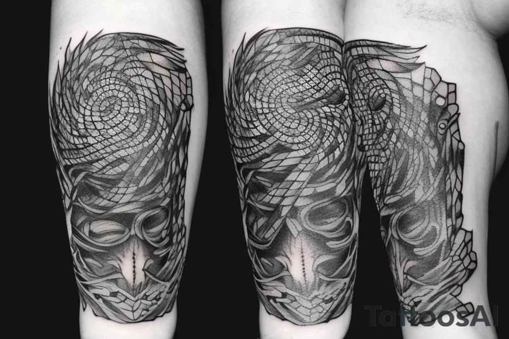 thunder and lightning tattoo idea