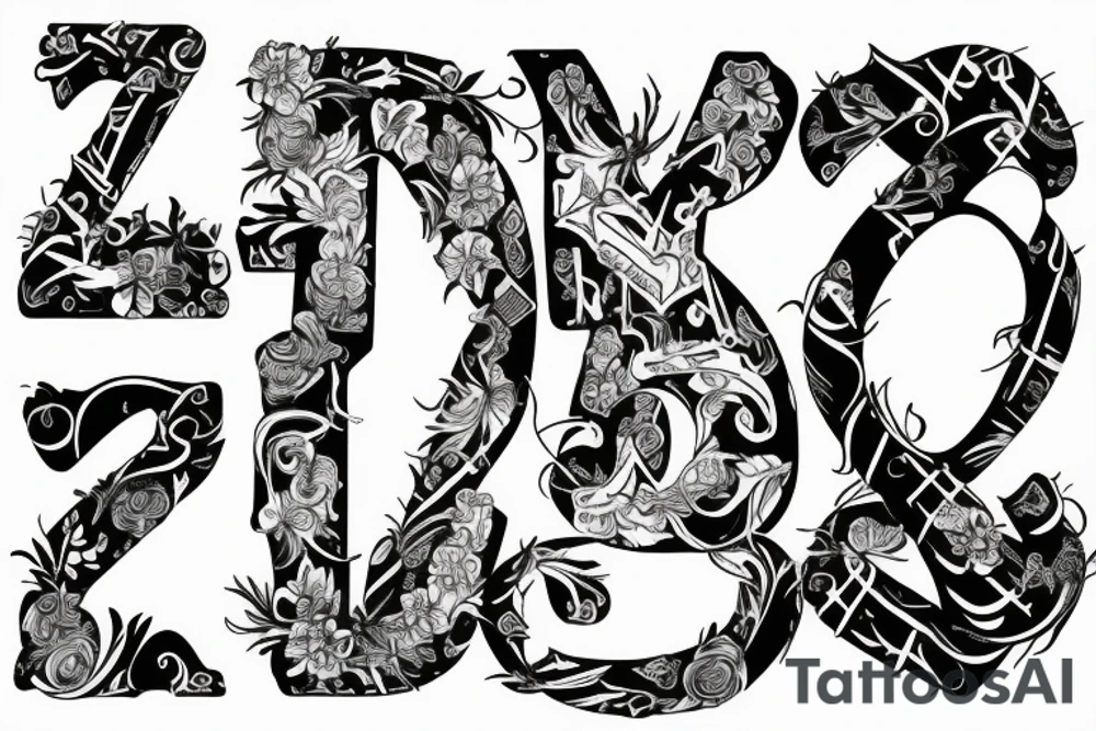The Letter J with the date 25.10.2022 tattoo idea