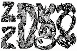 The Letter J with the date 25.10.2022 tattoo idea