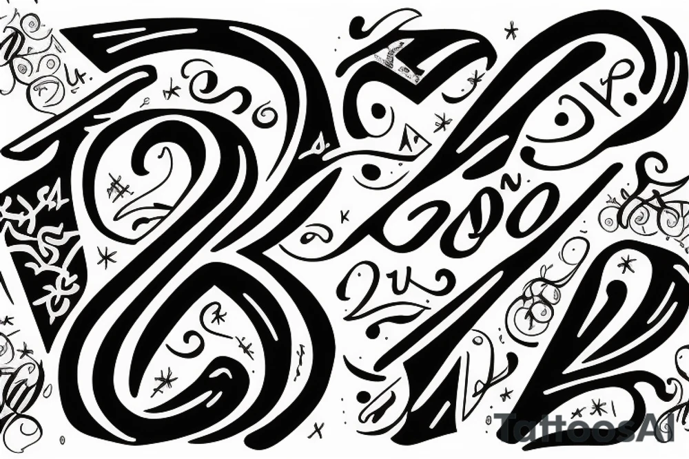 The Letter J with the date 25.10.2022 tattoo idea