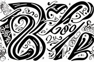 The Letter J with the date 25.10.2022 tattoo idea