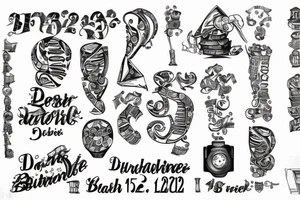 Der Buchstabe J mit dem Datum 25.10.22 tattoo idea