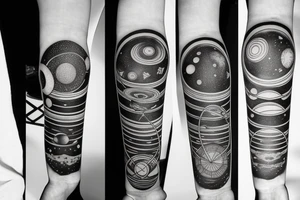 a solar system with stars that would cover my forearm tattoo idea