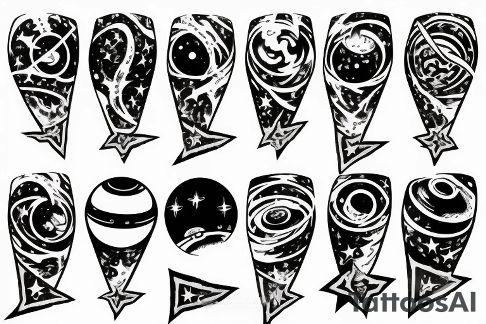 a solar system with stars that would cover my forearm tattoo idea