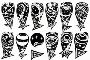 a solar system with stars that would cover my forearm tattoo idea