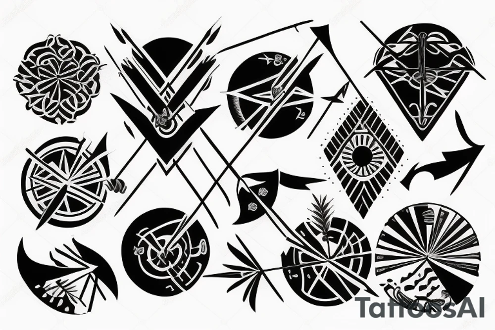 flying arrow with a time of birth above the arrow tattoo idea