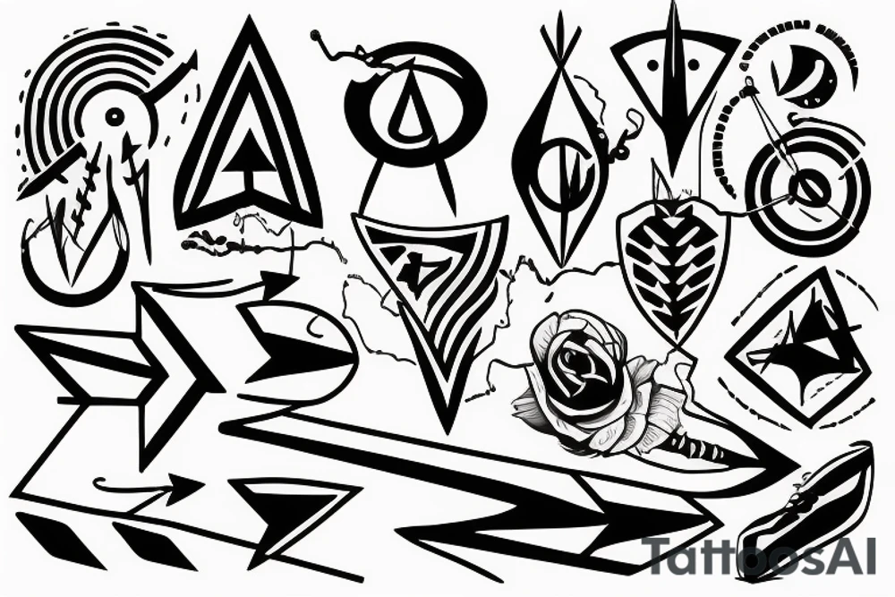 arrow with a time of birth above the arrow tattoo idea