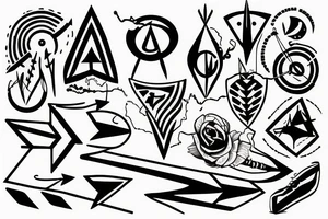 arrow with a time of birth above the arrow tattoo idea