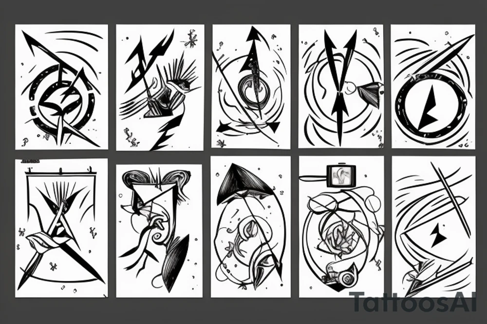 arrow with a time of birth above the arrow tattoo idea
