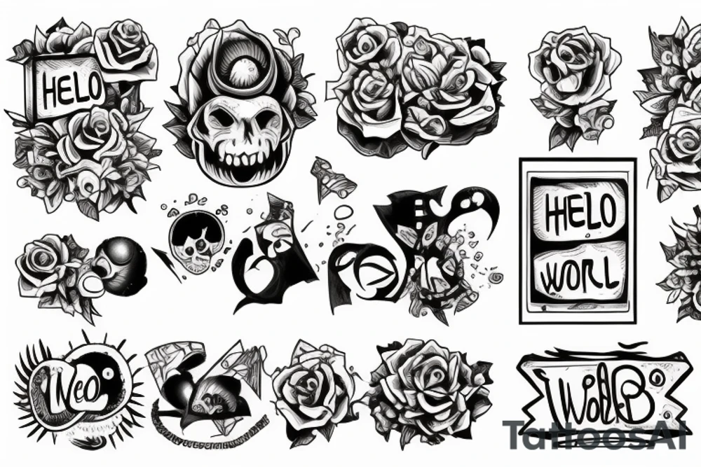 print("Hello, World!"); tattoo idea