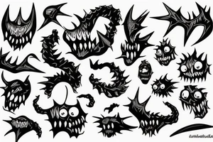 Monster with spikes, Servant Of Gluttony tattoo idea