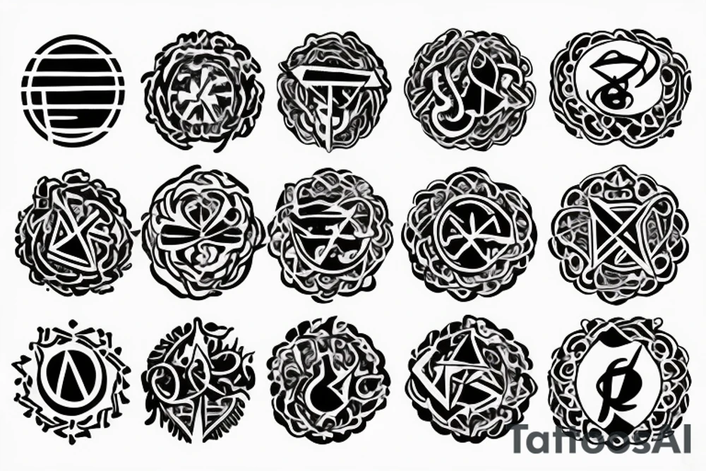 Random Symbols tattoo idea