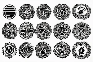 Random Symbols tattoo idea