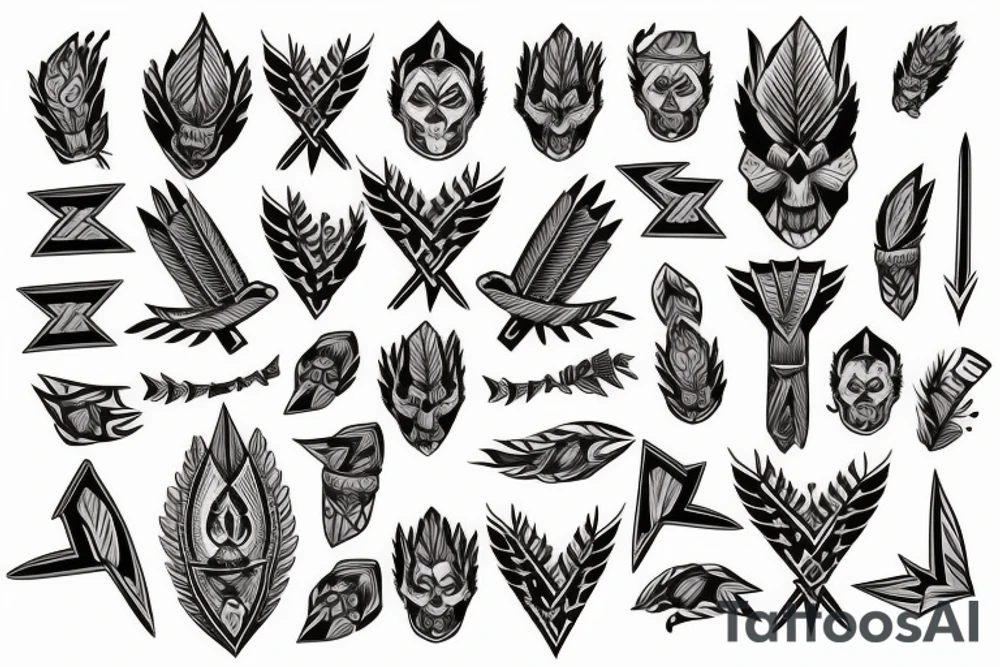 Bow, arrow, Indian tattoo idea