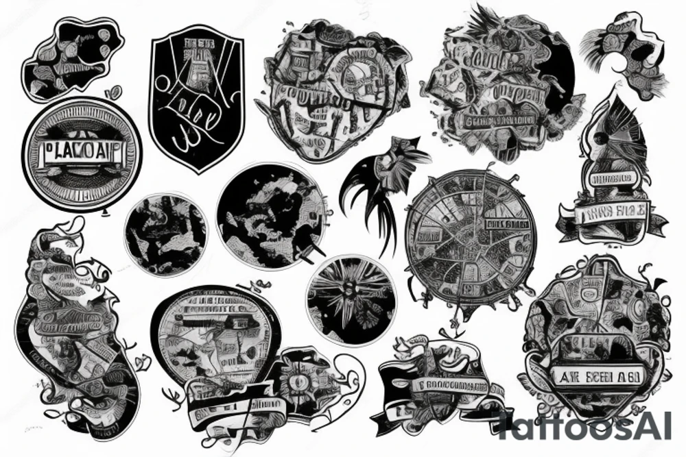 Old map tattoo idea