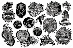 Old map tattoo idea