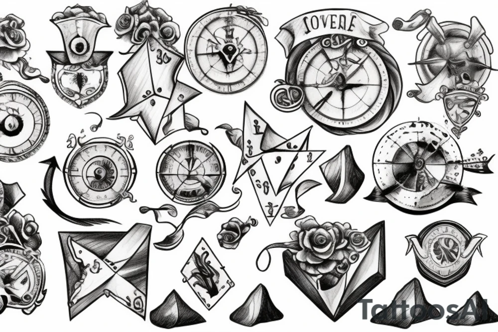 Treasure map tattoo idea