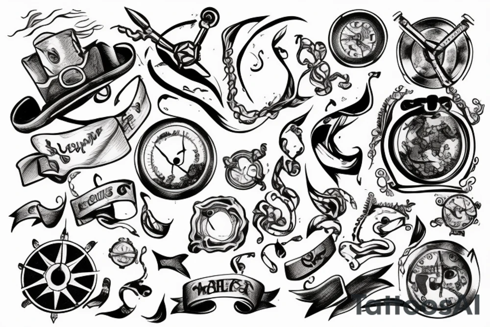Treasure map tattoo idea