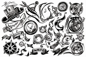 Treasure map tattoo idea
