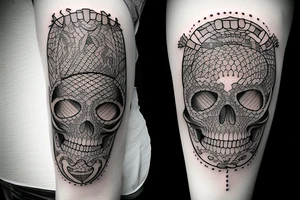 Skelton playing the guitar tattoo idea