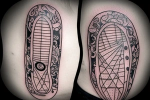 Skelton playing the guitar tattoo idea