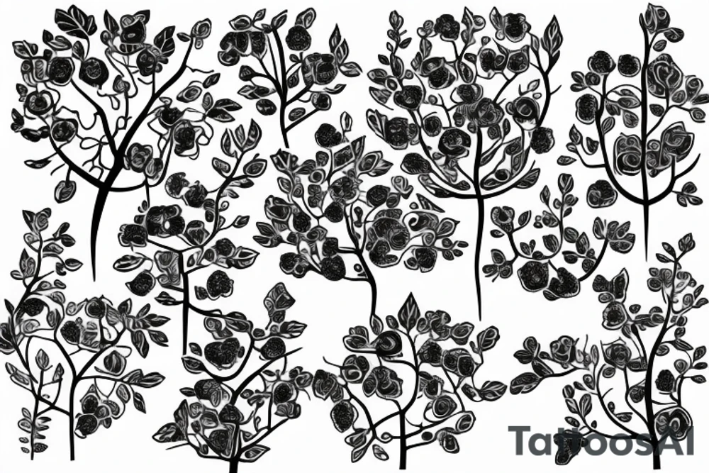 Tree with flowers blooming and circuits for roots tattoo idea