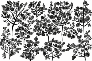Tree with flowers blooming and circuits for roots tattoo idea