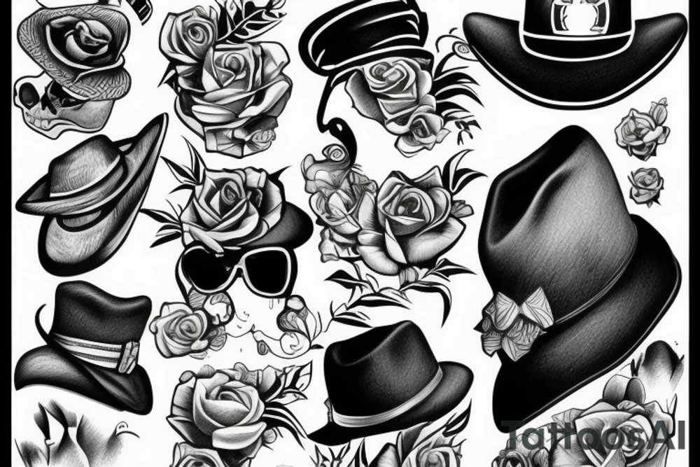 dying hat tattoo idea