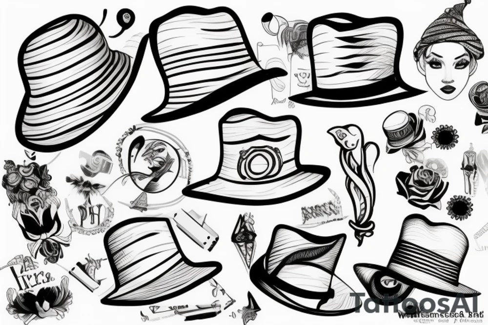 dying hat tattoo idea