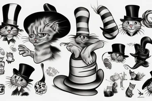 cat in the hat tattoo idea