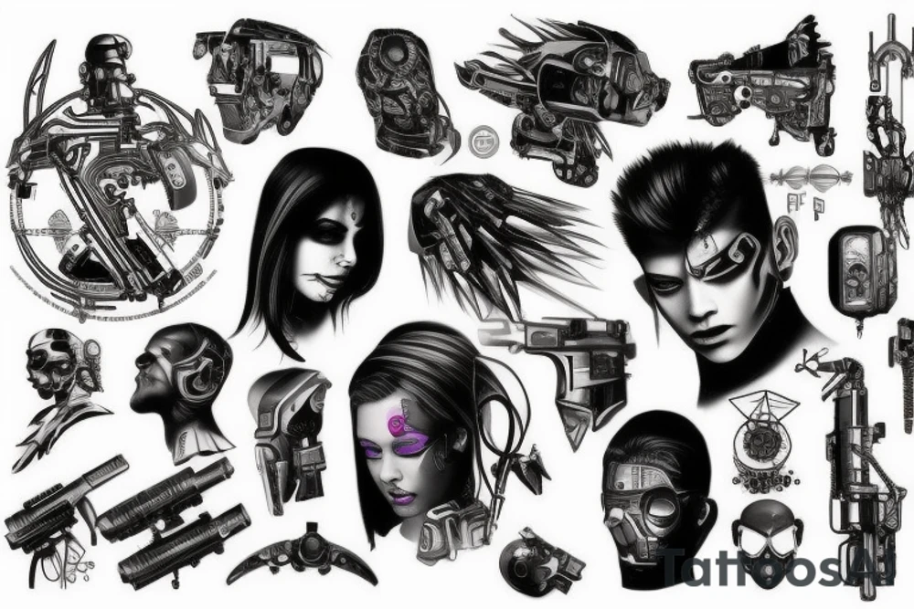 cyberpunk tattoo idea