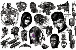cyberpunk tattoo idea