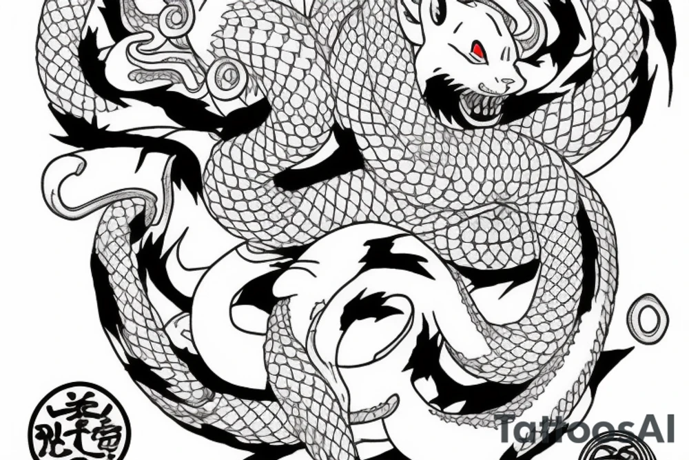 Naruto with shenron tattoo idea