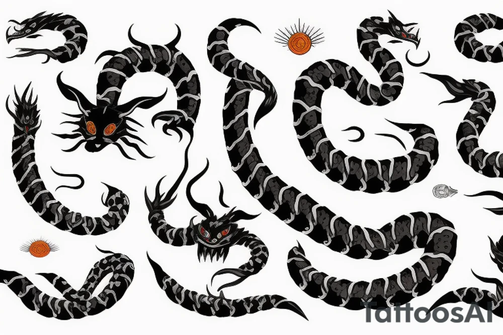 Kyuubi with shenron tattoo idea