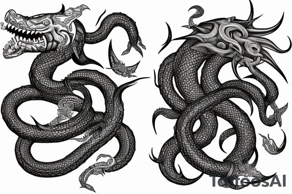 Jörmungandr biting its tail tattoo idea