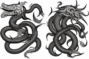 Jörmungandr biting its tail tattoo idea