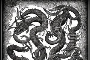 Jörmungandr biting its tail tattoo idea