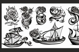 burning ship tattoo idea