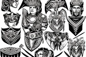 Gladiator fighting in the arena tattoo idea