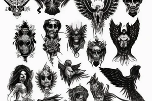 Angels and demons tattoo idea