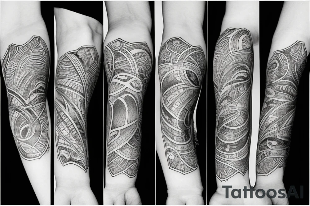 USA half forearm sleeve tattoo idea