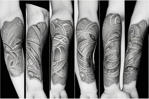 USA half forearm sleeve tattoo idea