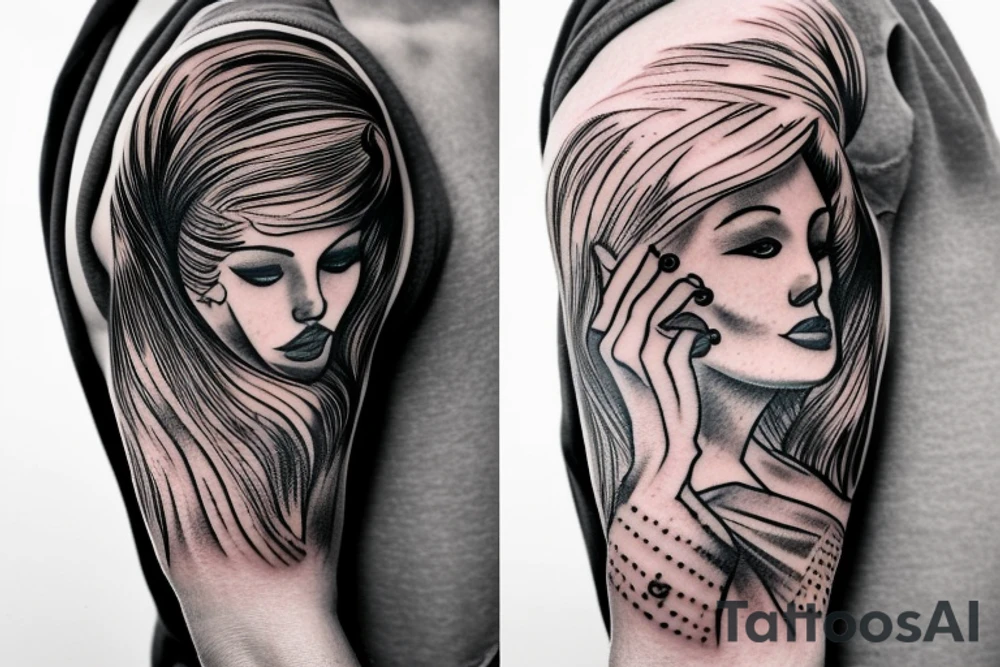 USA half forearm sleeve tattoo idea