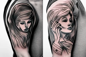 USA half forearm sleeve tattoo idea